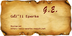 Gáli Eperke névjegykártya